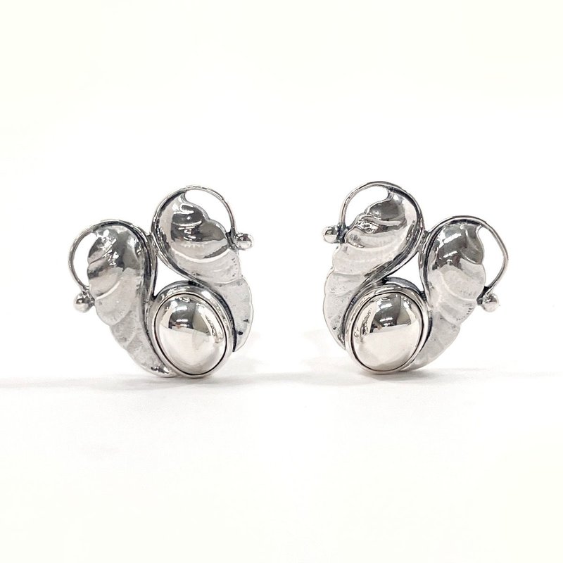 【日本直送 中古美品】ジョージジェンセン Georg Jensen イヤリング シルバー925 ヴィンテージ アクセサリー 新品仕上げ済み - 耳環/耳夾/耳骨夾 - 純銀 銀色