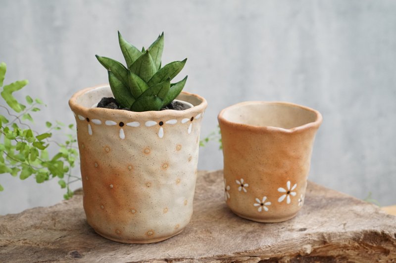 Succulent Pots Ceramic Planter , Flower planter - 花瓶/花器 - 陶 咖啡色