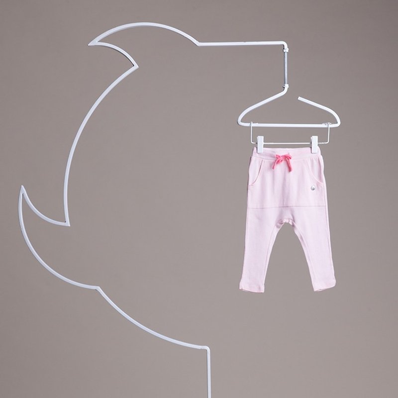 【綁帶長褲】bbc100%有機棉長褲-粉紅色 - 其他 - 棉．麻 粉紅色