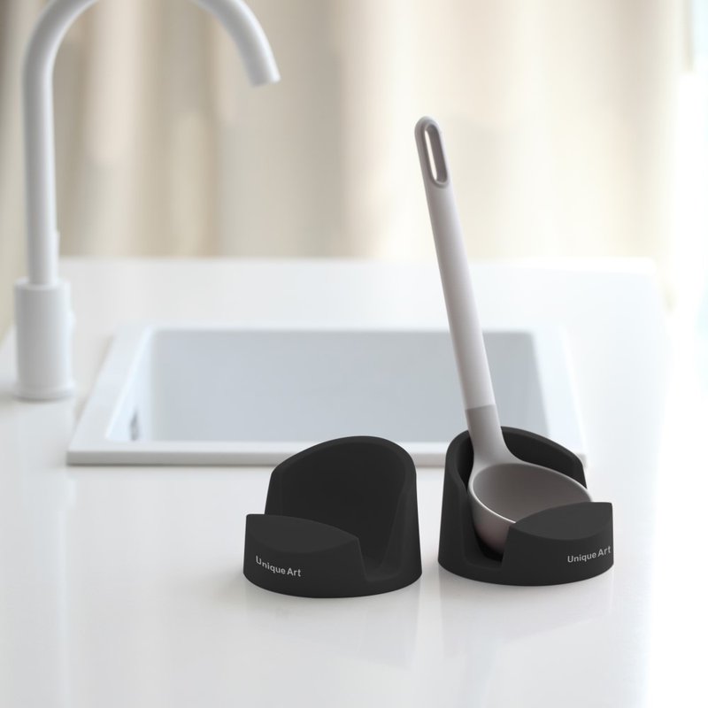 [New product launch] EASY KITCHEN multi-purpose Silicone spoon holder - ตะหลิว - ซิลิคอน สีดำ