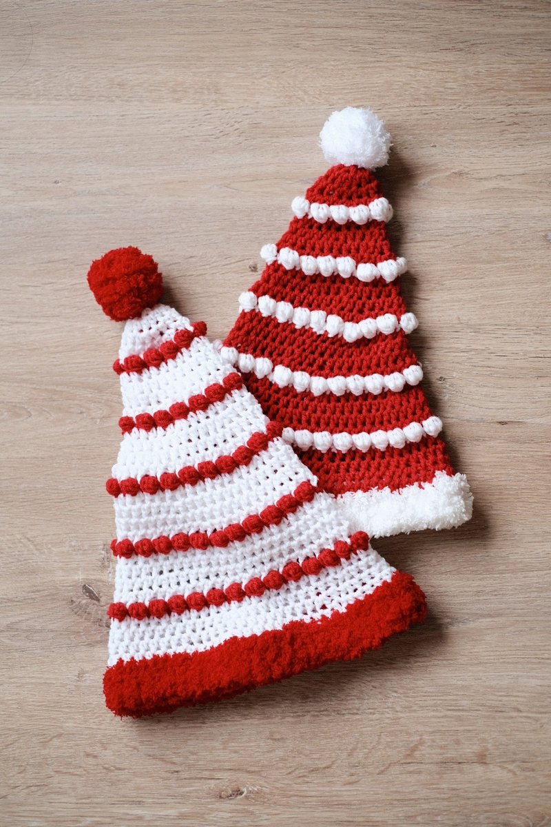 Holiday Picknit | Christmas Hat - หมวก - ผ้าฝ้าย/ผ้าลินิน 