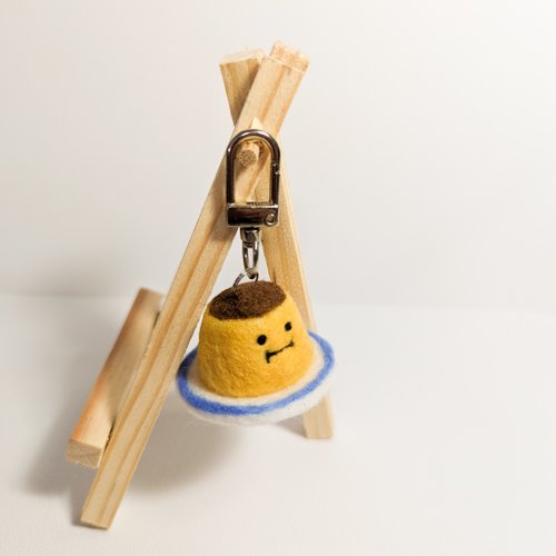小小刺蝟手作工坊 小布丁羊毛氈airpod吊飾