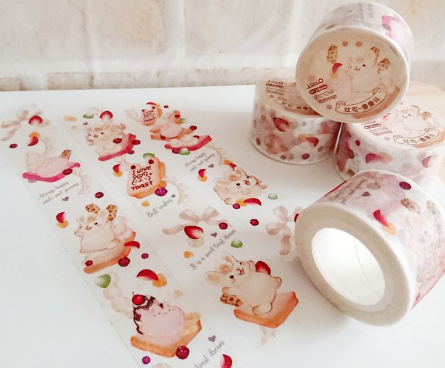 海外 PETテープ マスキングテープ いちごうさぎ 海外 PETテープ マスキングテープ いちごうさぎ 6～10cm