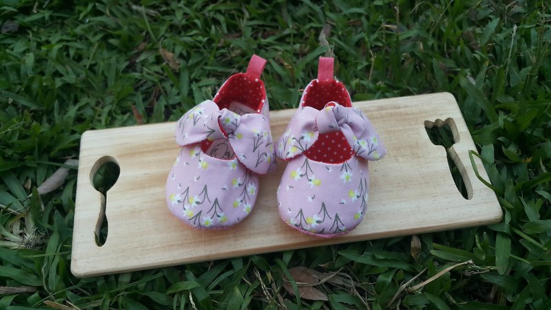 Narcissus Girl Baby Step Shoes (12cm) 【SB170902】 - Kids' Shoes - Cotton & Hemp Multicolor