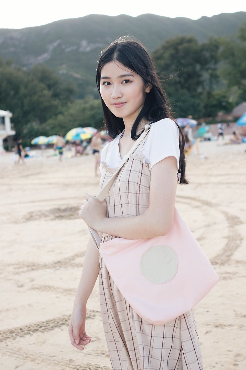 Japanese Dot Crossbody Bag 2.0 Baby Pink - Messenger Bags & Sling Bags - Cotton & Hemp Pink