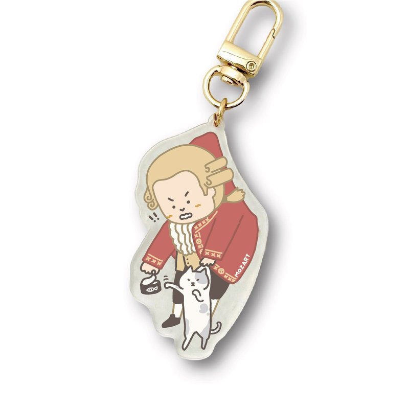 【莫札特】壓克力吊飾| 古典音樂 | Music Gift - 鑰匙圈/鑰匙包 - 壓克力 白色