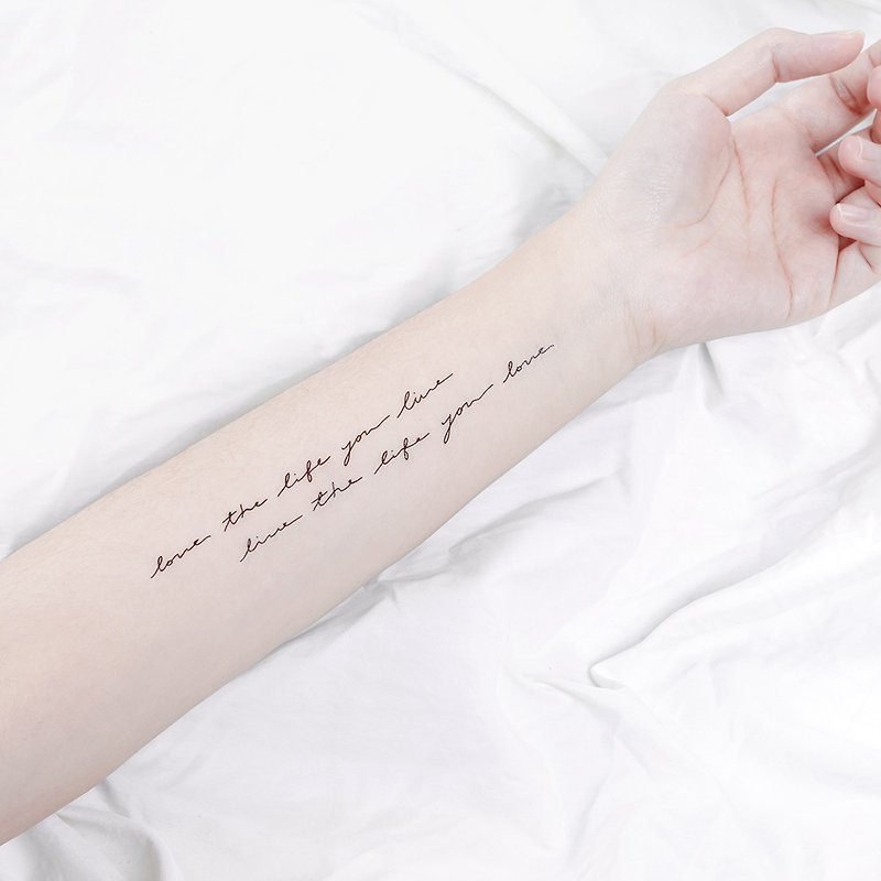 刺青紋身貼紙 / 選你所愛 愛你所選 文字紋身 Surprise Tattoos - 紋身貼紙 - 紙 黑色