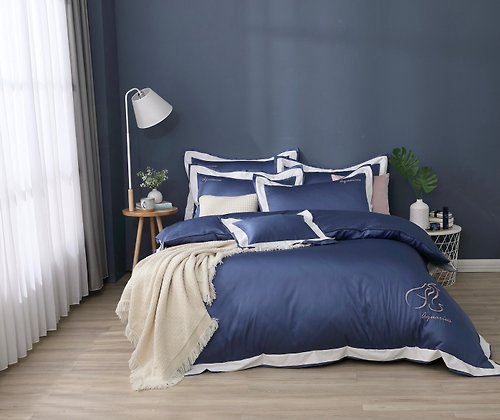 家適居家寢飾生活館 星座系列-水瓶座-床包兩用被床組-300織精梳棉