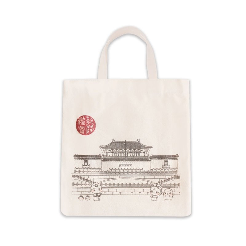 Bag with National Palace Museum (line arts) - Handbags & Totes - Cotton & Hemp 