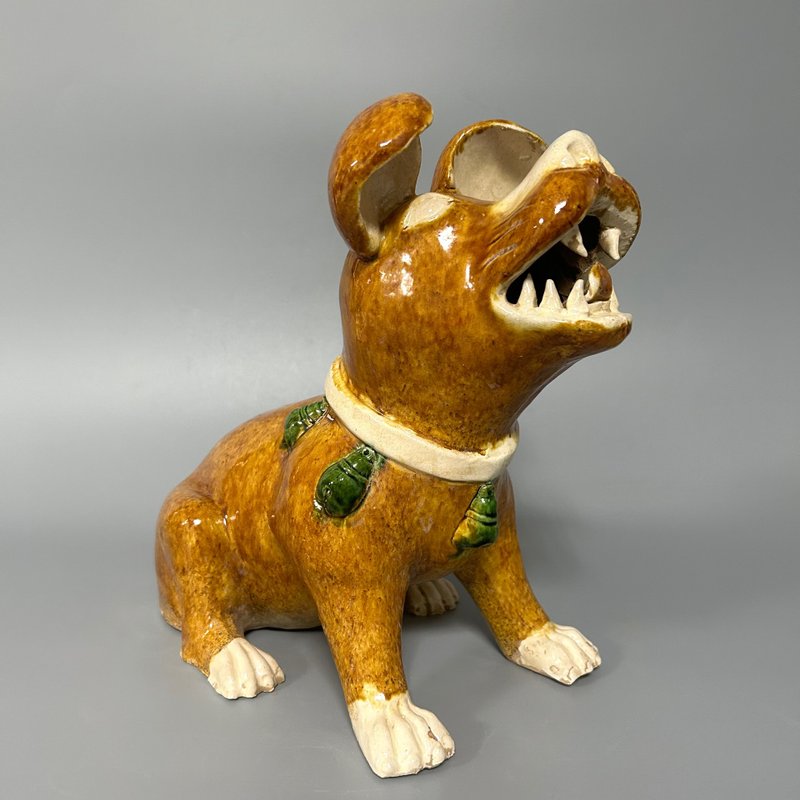 唐三彩犬俑 - 擺飾/家飾品 - 陶 卡其色
