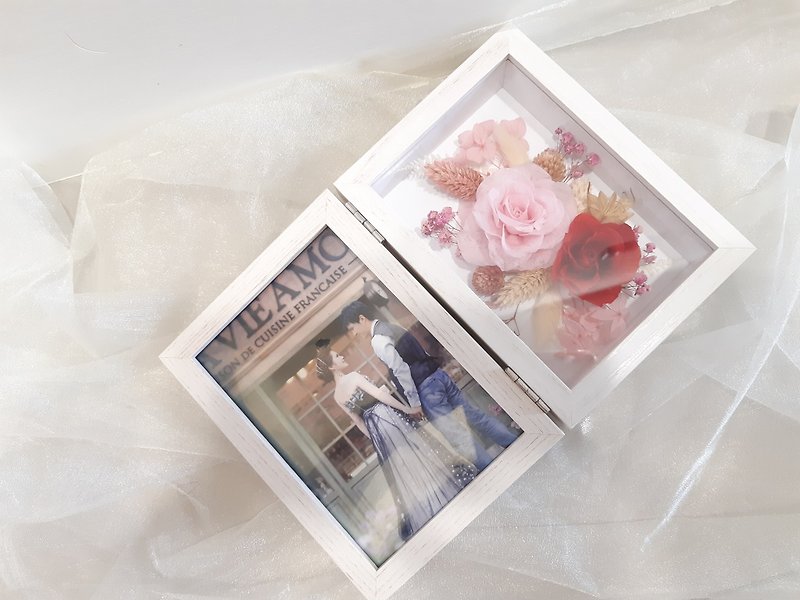Never Withered Roses/Cotton Folding Photo Frame Mother's Day Gift/Valentine's Day Gift/Graduation Gift - กรอบรูป - พืช/ดอกไม้ 
