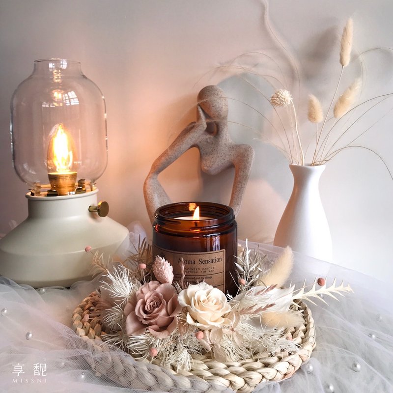 [DIY material package] Snow powder elegant candle holder - จัดดอกไม้/ต้นไม้ - พืช/ดอกไม้ 