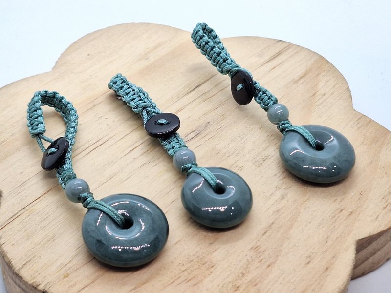 藍水翡翠平安扣 - 吊飾/掛飾 - 水晶 