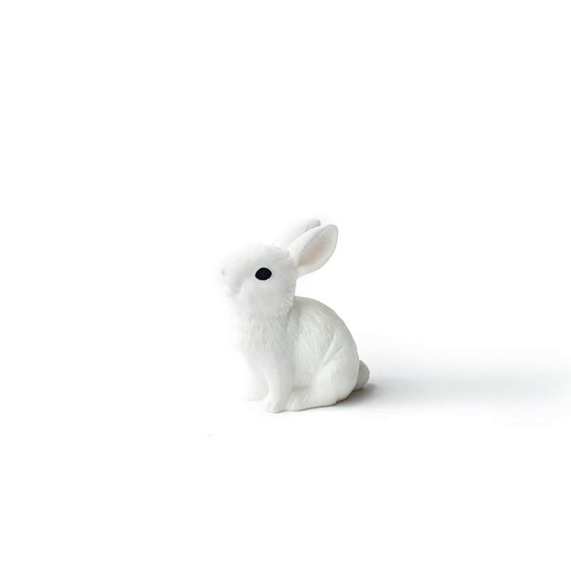 (預購) 盆栽裝飾 雪白兔兔-坐姿款兔兔 微景觀擺飾 - 擺飾/家飾品 - 塑膠 白色
