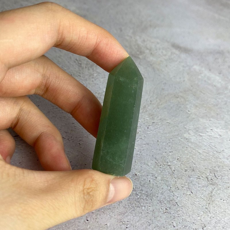 【微瑕特惠】水晶柱- 東菱玉  辦公室療癒裝置擺飾 - 擺飾/家飾品 - 寶石 綠色