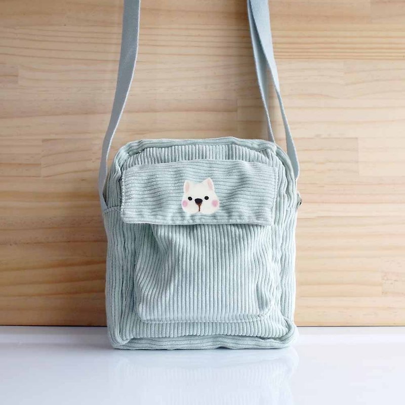 【Q-cute】包包系列-狗狗頭/貓貓頭/兔兔頭-客製化 - 側背包/斜孭袋 - 其他材質 多色
