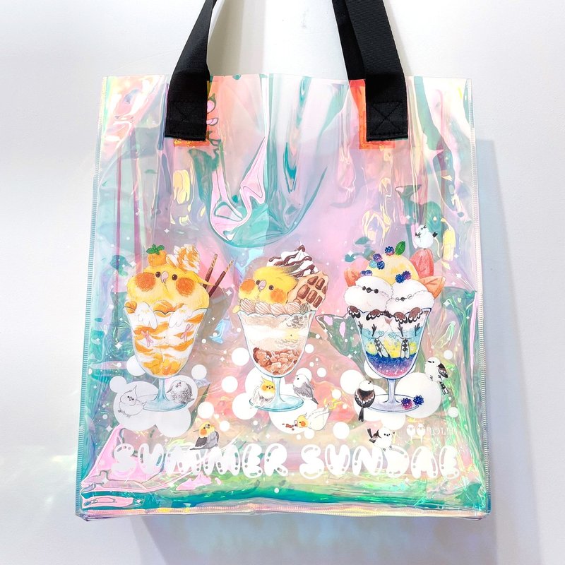 Rolia's Handmade Summer Sundae Colorful Laser Handbag (A-Xuanfeng/Tit/Wild Bird) - กระเป๋าแมสเซนเจอร์ - พลาสติก 