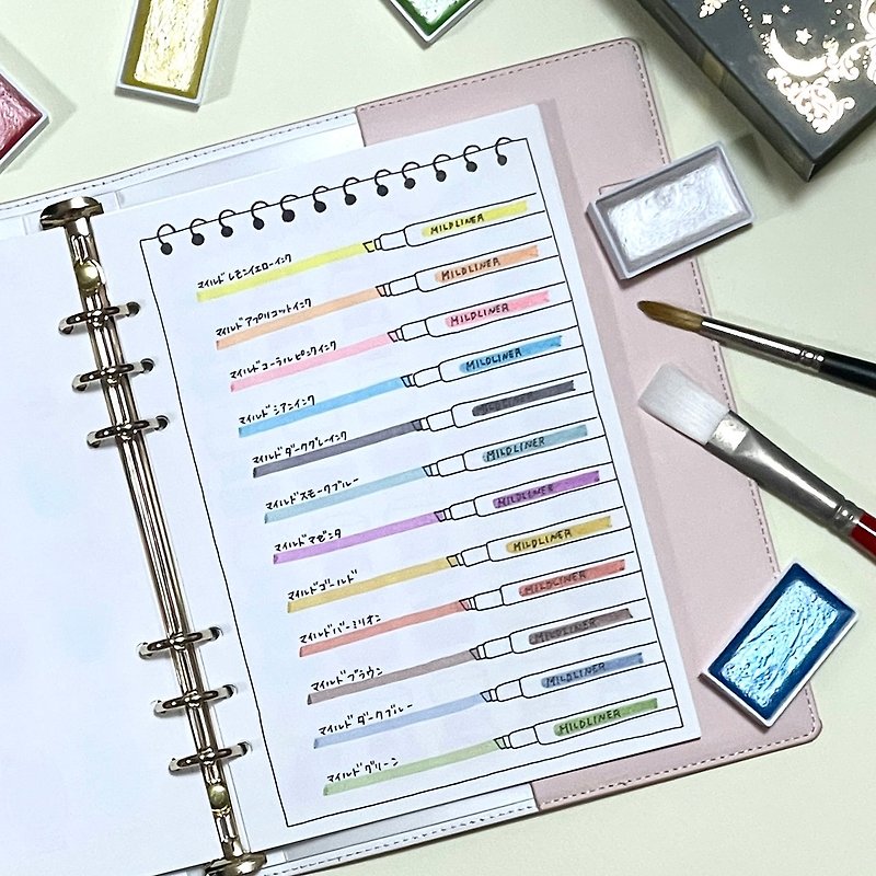 Personal Organizer Refill 【size A5】Color Sample Book Marker - สมุดบันทึก/สมุดปฏิทิน - กระดาษ ขาว