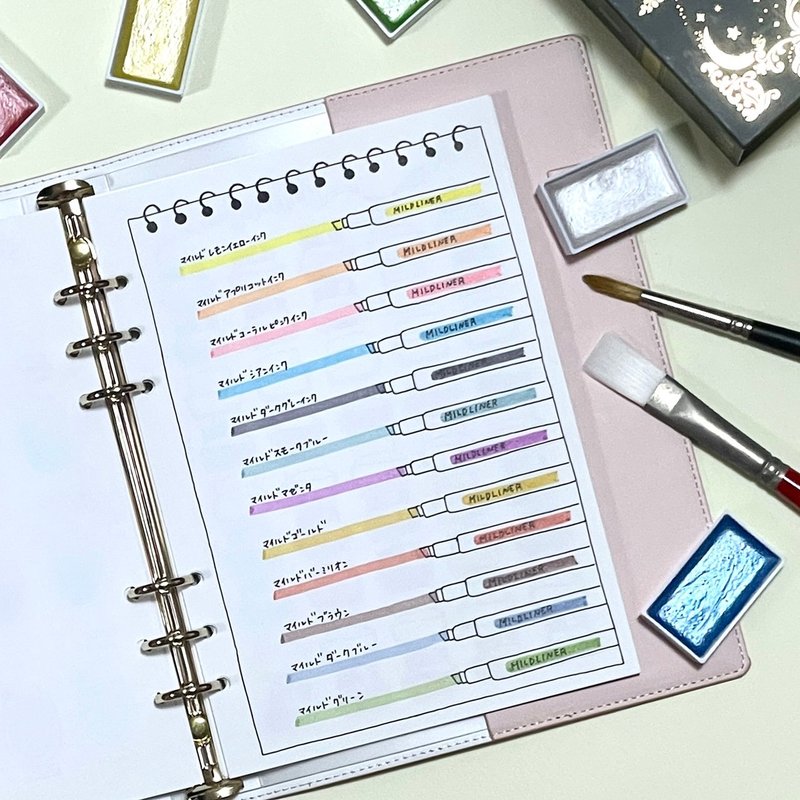 Personal Organizer Refill 【size A5】Color Sample Book Marker - Notebooks & Journals - Paper White