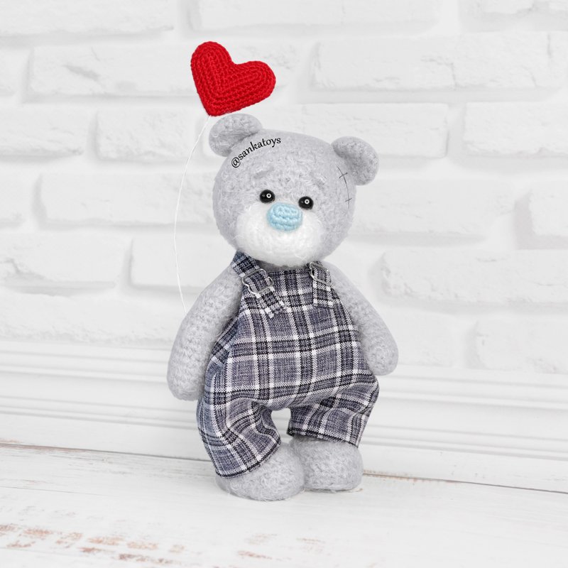 Crochet pattern Teddy Valentine, PDF Digital Download, DIY amigurumi tutorial - DIY Tutorials ＆ Reference Materials - Other Materials 