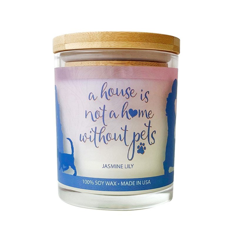 American PET HOUSE Indoor Deodorizing Pet Fragrance Candle-Jasmine Lily - เทียน/เชิงเทียน - ขี้ผึ้ง 