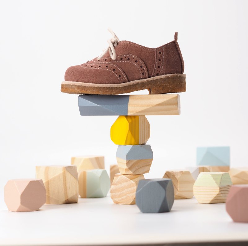 Flower Boy Oxford Shoes-Poppy - รองเท้าเด็ก - หนังแท้ สีแดง