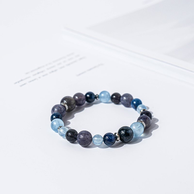 Raw Mineral Wishing Crystal Bracelet Series－M7 - Bracelets - Crystal Blue