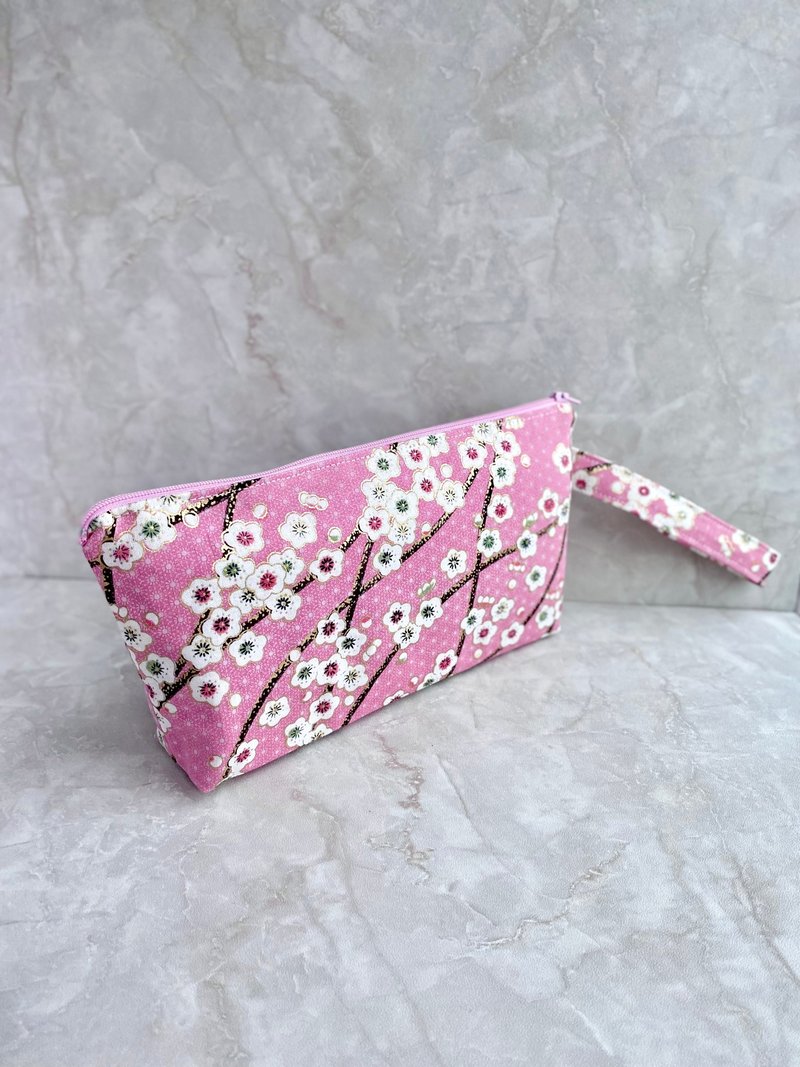 拉鍊 收納袋 紅包袋 手拿包 - 化妝包/收納袋 - 棉．麻 粉紅色
