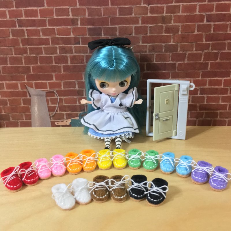 手作娃鞋 小小布 迷你布 petite blythe 彩虹色 - 公仔/玩偶 - 其他材質 多色