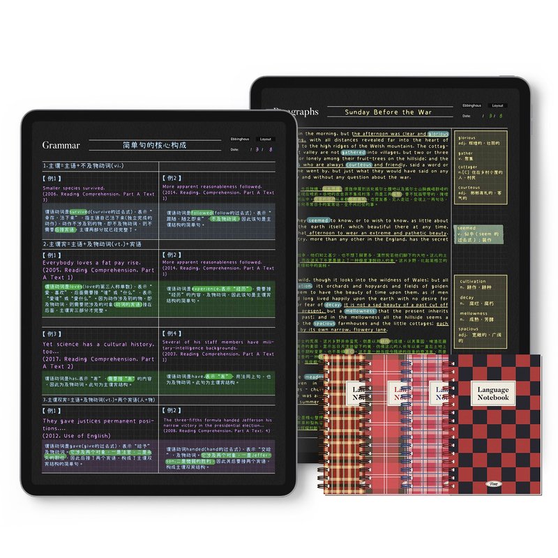 Hisome電子筆記【夕野晴川】平板電子模版數位筆記goodnotes - 電子手帳及素材 - 其他材質 