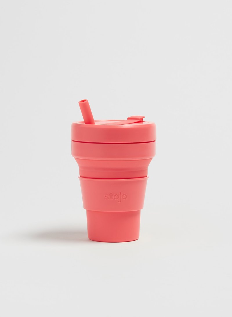 Stojo - 環保高耐熱矽膠摺疊杯16oz-珊瑚紅 - 其他 - 矽膠 紅色