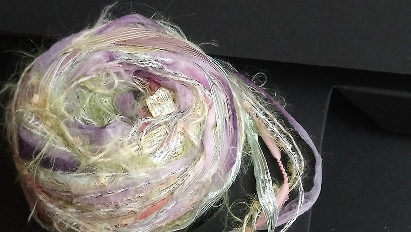 日本混合紗線　100公分 - 編織/羊毛氈/布藝 - 聚酯纖維 紫色