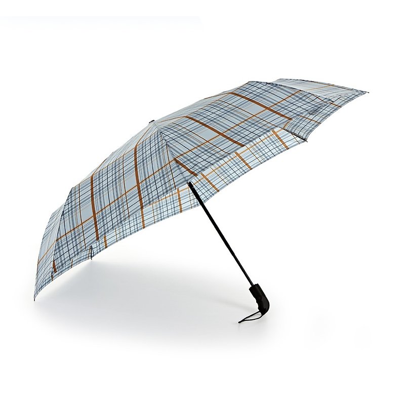 自動傘 -   - 水色チェック柄[ドイツ]クールポッド超撥水性抗UV-ビジネス傘コボルド - 傘・雨具 - その他の素材 ブルー