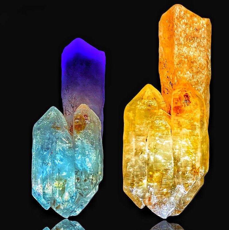 Whole Chakra Healing Ancient Bone Crystal Unique Pure Natural Fluorescent Gentle - Items for Display - Crystal Transparent