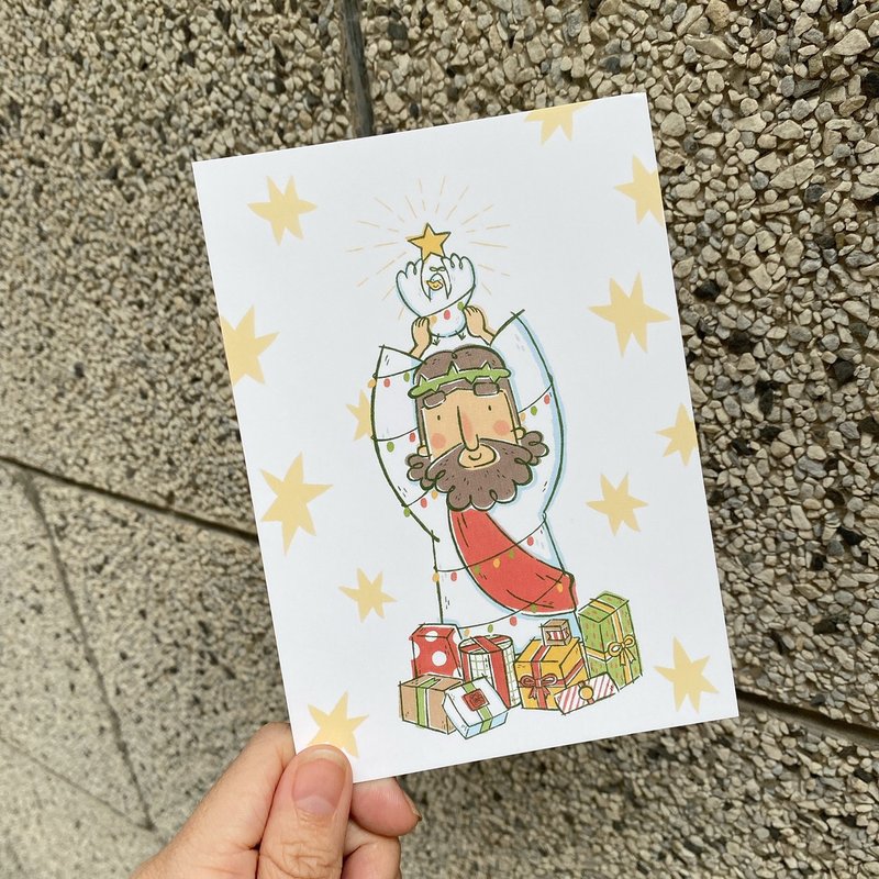 聖誕明信片-星星穌哥 - 卡片/明信片 - 紙 