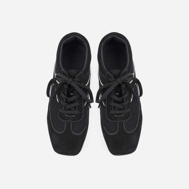 notdetailed original square head black single shoes summer sports style women's shoes all-match German training shoes - รองเท้าลำลองผู้หญิง - วัสดุอื่นๆ 