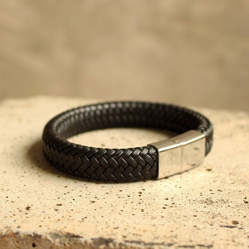 Bracelet - Love is Leather Bracelet - Black / Sheep Skin Leather / 皮手镯 / 羊皮 - Bracelets - Genuine Leather Black