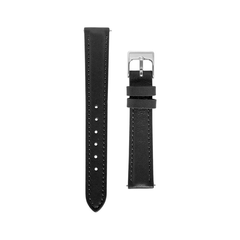 HIBI Watches 女裝真皮錶帶 - 黑色 Black Leather Strap - 其他 - 真皮 黑色