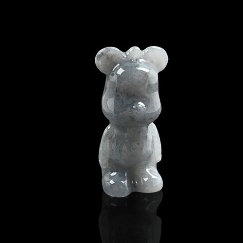 瓔珞珠寶盒 E.L.Jewelry Box 【熊熊玉見你】烏雞翡翠可愛小熊項鍊擺飾|天然緬甸翡翠A貨|送禮