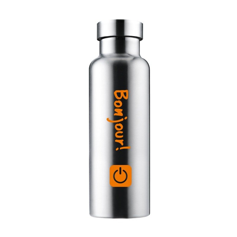 Driver cap steel vacuum bottle 600ml (Bonjour) - ถ้วย - โลหะ สีดำ