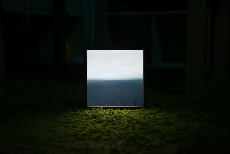 Lighto Light Sample Mini Light Box Heart Distance (aPo) - Picture Frames - Wood Blue
