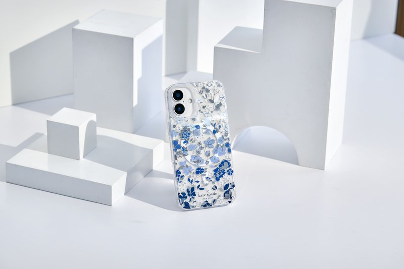 送贈品【kate spade】iPhone 16 系列 磁吸精品防摔手機殼 皇室藍 - 手機殼/手機套 - 塑膠 