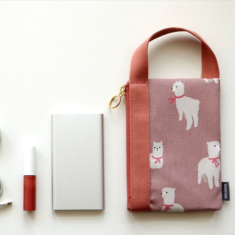 Dailylike cotton handbag -02 alpaca, E2D48576 - Clutch Bags - Cotton & Hemp Red