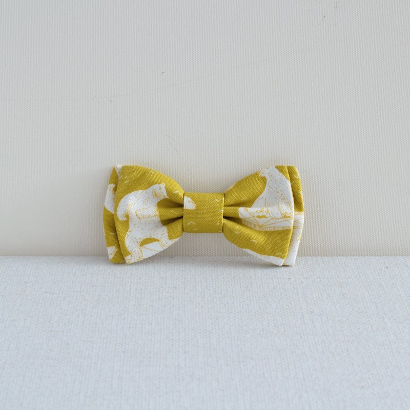 Children's Bow Tie - Bright Yellow Polar Bear - Ties & Tie Clips - Cotton & Hemp 