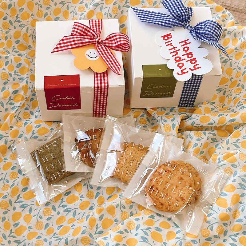 Handmade biscuit mini box | Handmade biscuits | Birthday sharing | Event gift box | Normal temperature biscuit box - คุกกี้ - อาหารสด 