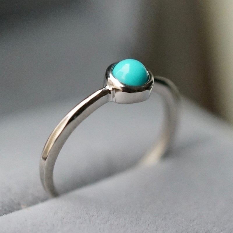ITS-R107 [925 Silver, Gemstone ring, turquoise, turquoise] 925 Silver ring - แหวนทั่วไป - เครื่องเพชรพลอย สีเขียว