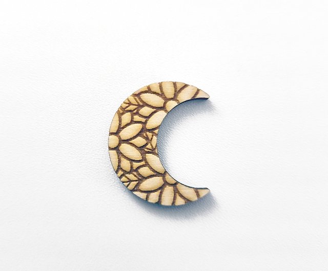 10 qty- Moon wood earring blanks, Unfinished cut out, Wood necklace blanks  - Shop MIXARTworkshop Other - Pinkoi
