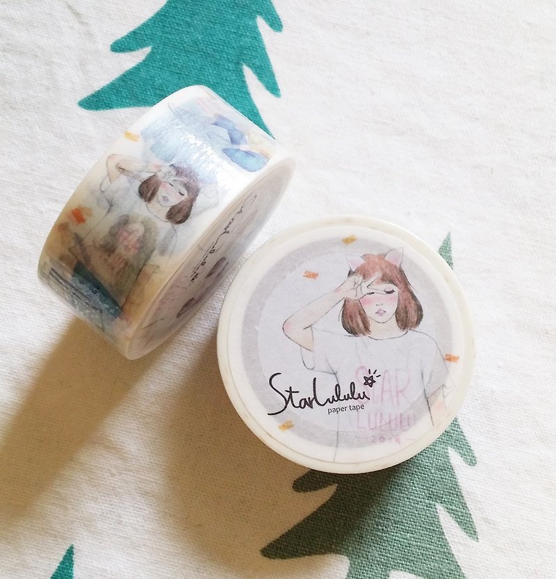 Paper tape / SUNNY GIRL 2cm wide - Washi Tape - Paper 
