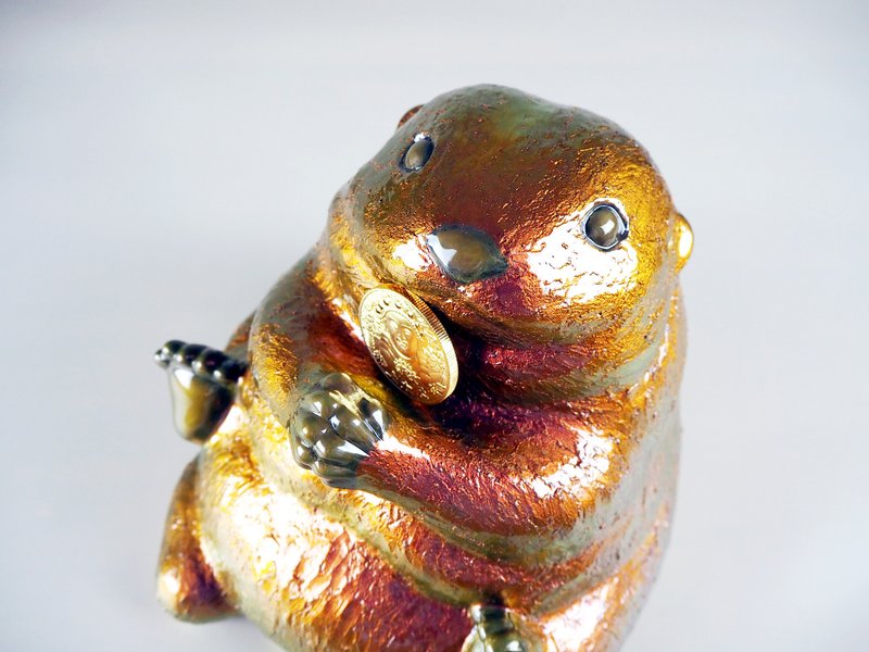 Bronze| Protecting Otter Figure - Stuffed Dolls & Figurines - Other Metals Multicolor