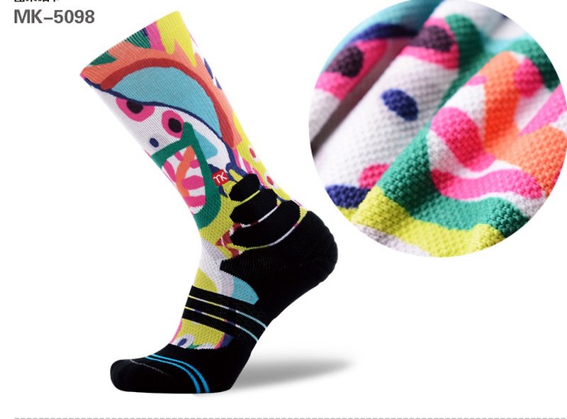 熱昇華高筒籃球運動襪 - 襪子 - 聚酯纖維 